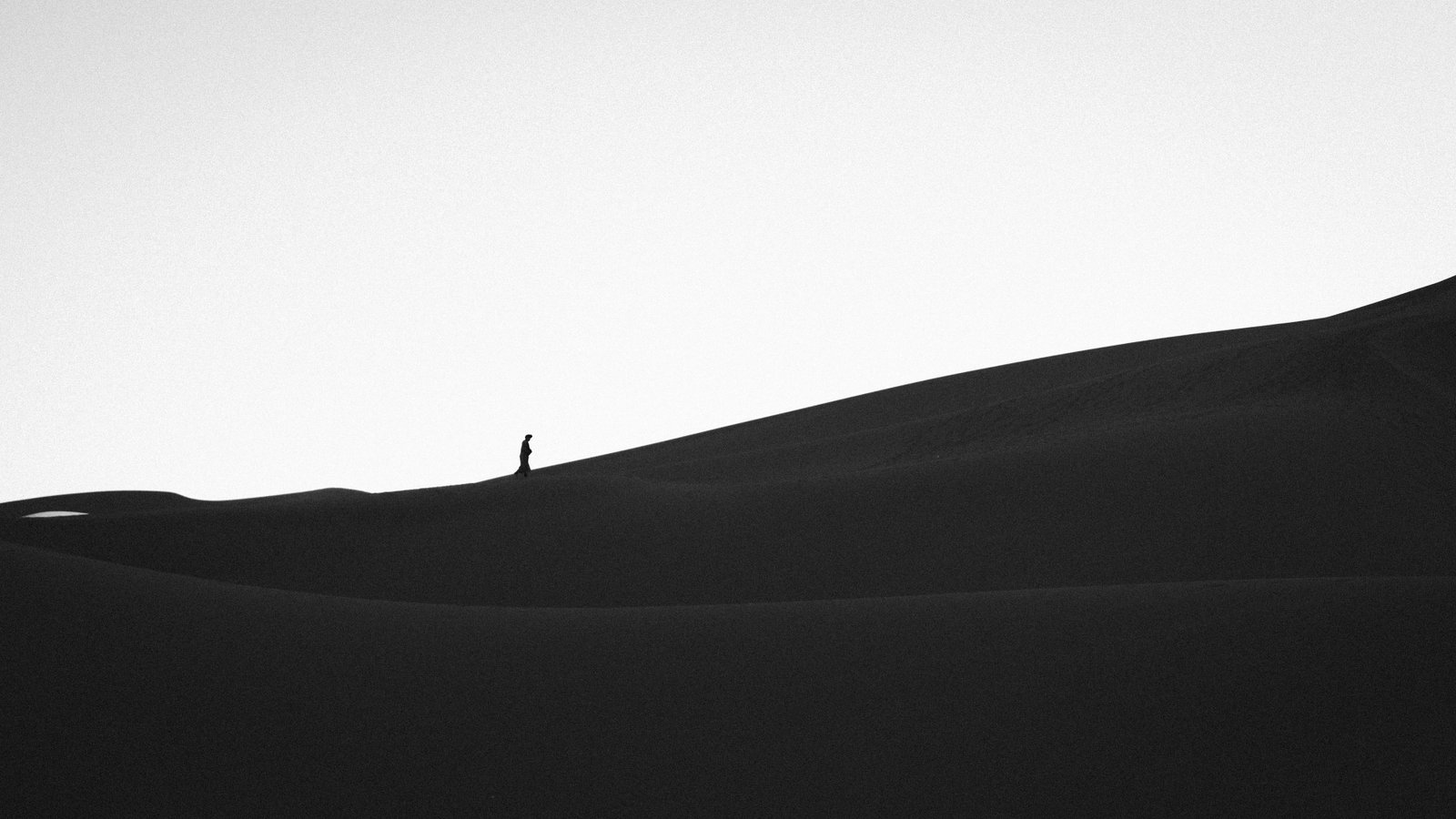Sunset over the Sahara dunes, Morocco
